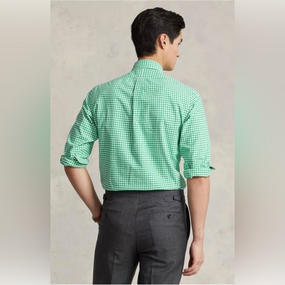 Peter Millar Other - Peter Millar, men’s size 16 button-down long sleeve shirt, green,and white plaid